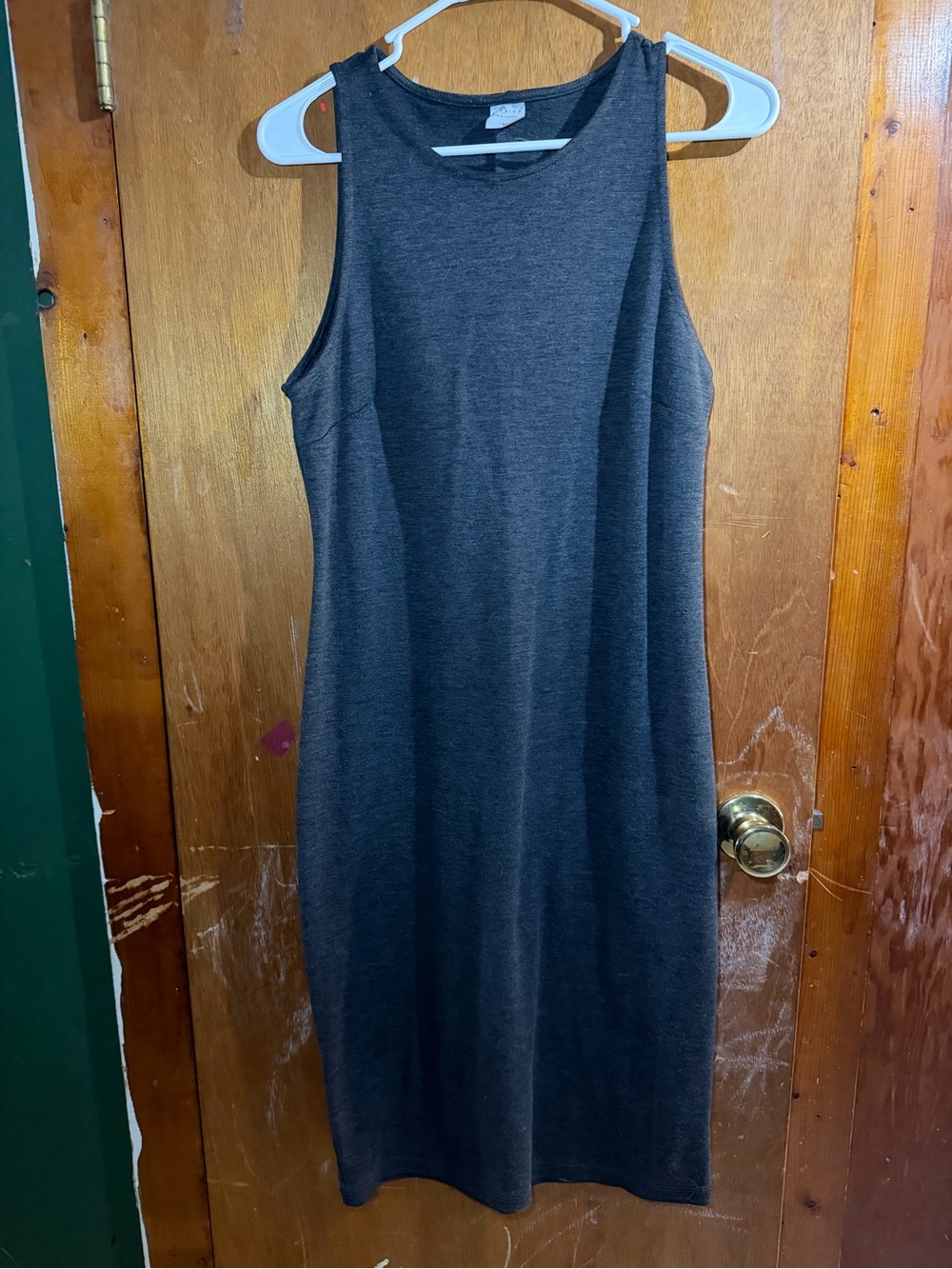 Tresics Sleeveless Knit Midi Dress in Charcoal